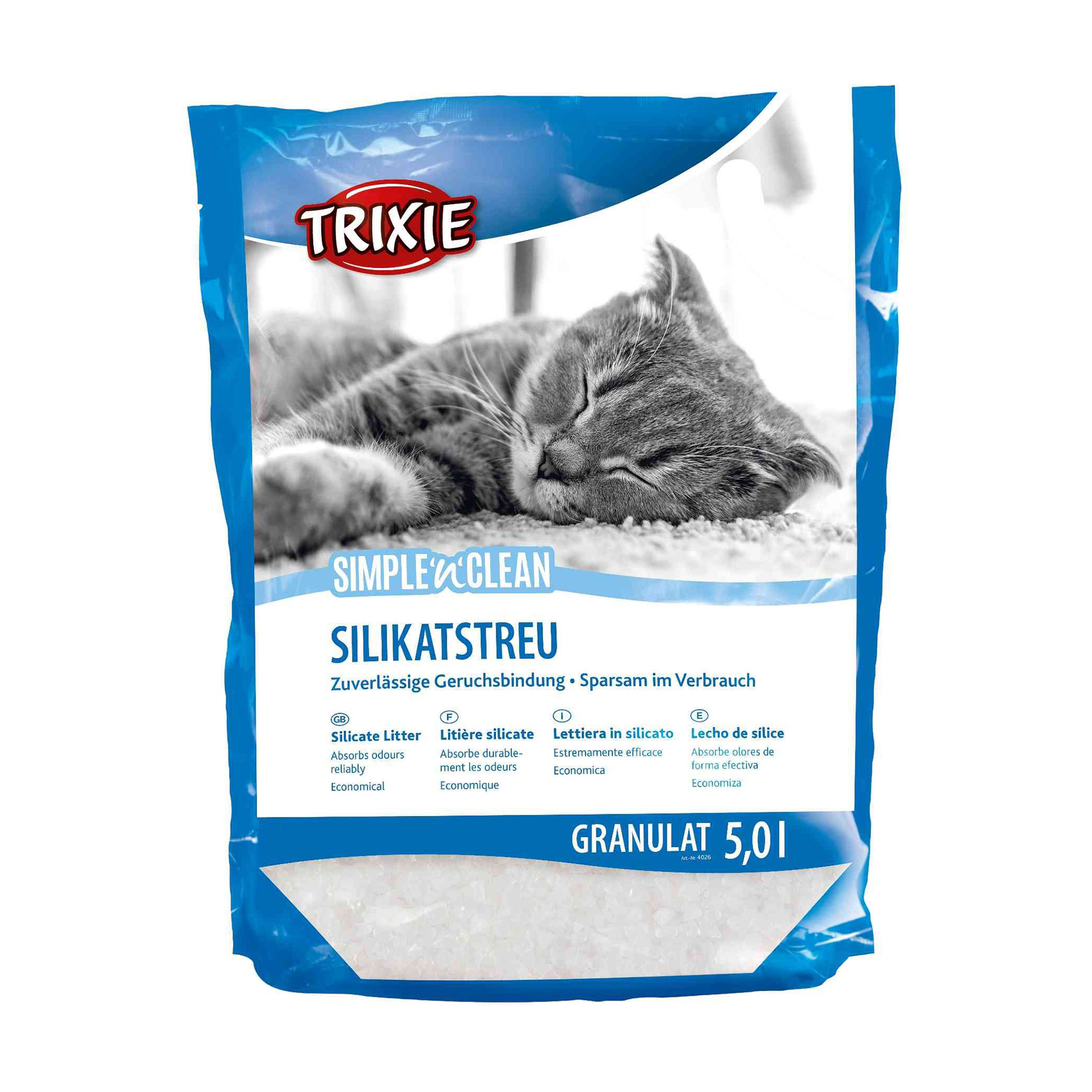 Наповнювач туалетів для кішок Trixie Simple'n'Clean гранульований, силікагелевий, 5 л (4026)