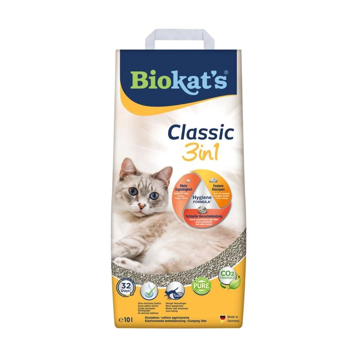Уцінка! Наповнювач туалетів для кішок Biokat's Classic 3 In 1 бентонітовий, 10 л
